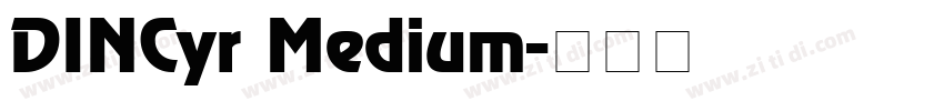 DINCyr Medium字体转换